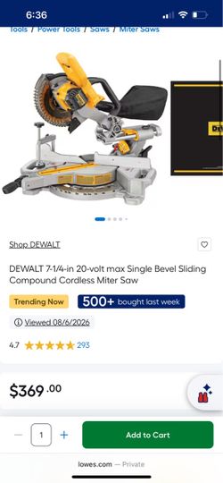 Dewalt wireless cordless miter saw