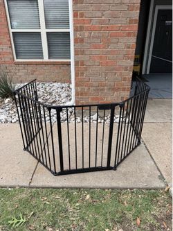 115 Inch Length 5 Panel Adjustable Wide Fireplace Fence