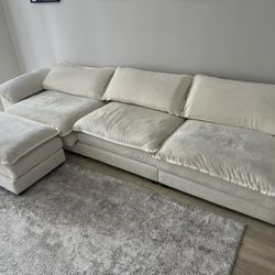 Beige Sectional Sofa L Shaped Couch
