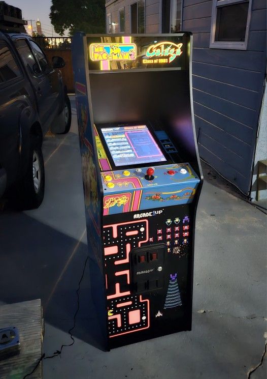 Arcade1Up Ms. Pac-Man/Galaga Class of '81 Deluxe Arcade Machine, Good Condition