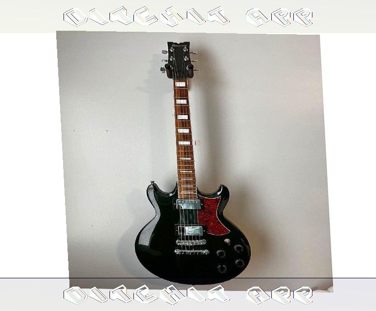 Electric Guitar Rock Hard with Top Sound Quality hold leave