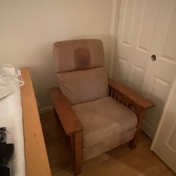 Wooden And Leather Chair, Extremely Comfortable/High Quality
