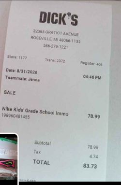 Nike immortality Gianni's boys size 7 y brand new with receipt  I paid $83.00