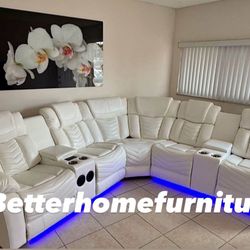 New Sectional In Box With Led 📦 Finance Available No Credit Needed
