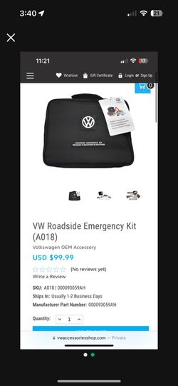 Volkswagen Roadside assistance FULL KIT