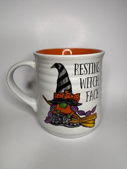 Resting Witch Face Halloween Ceramic Mug