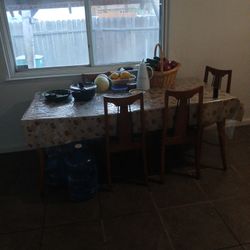 dining room table with chairs