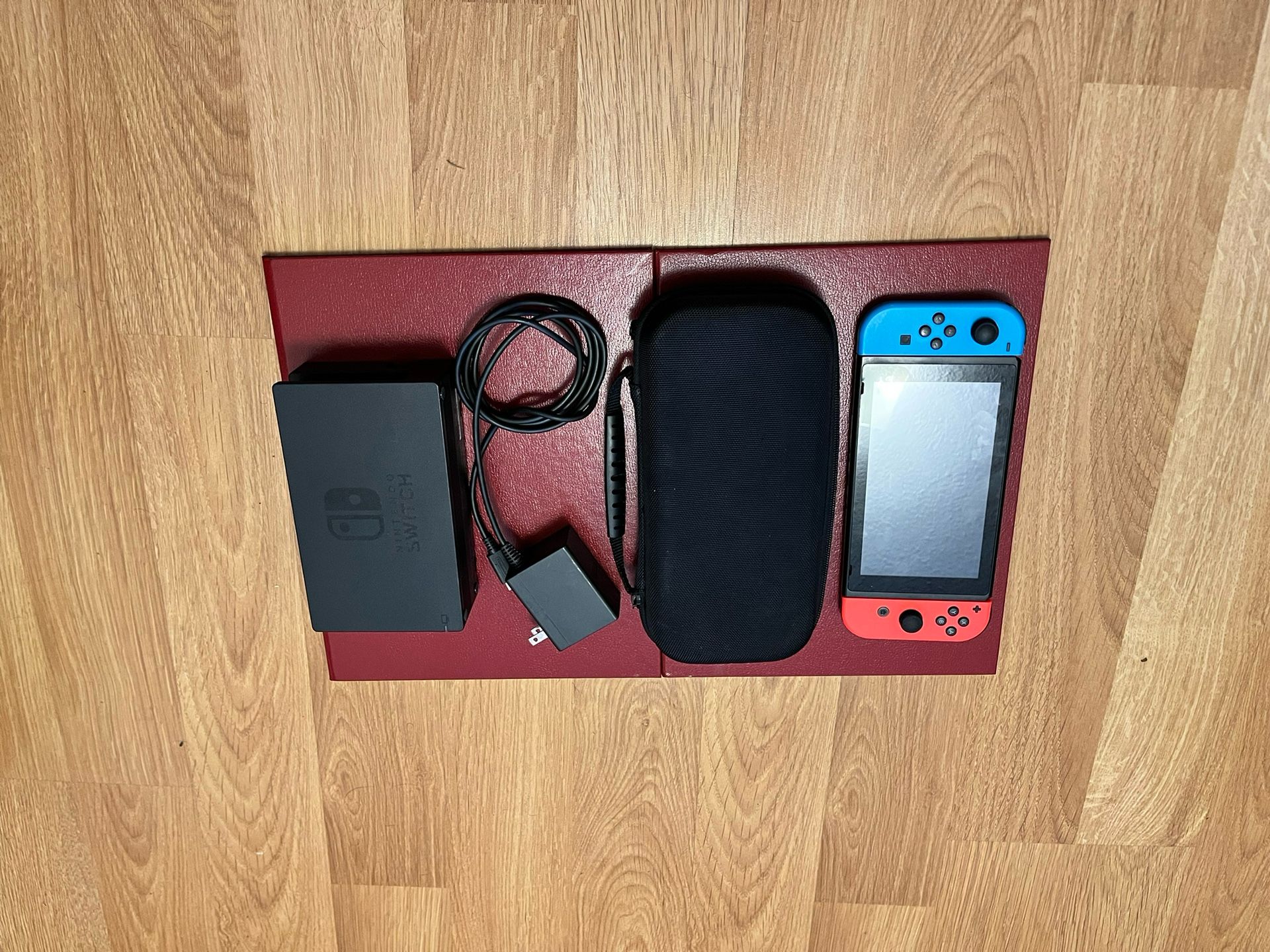 Nintendo Switch (2019 Model)  with Full Set: Dock, Joy-Cons, Charger, and Case