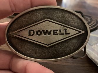 1970s Dowell pewter belt buckle