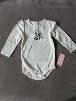 Gymboree Panda Bear Long Sleeve Bodysuit (size 12-18)
