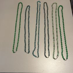 Green (some Sparkly) Badge Lanyards $1Each