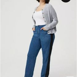 Torrid high rise straight classic denim two tone jean