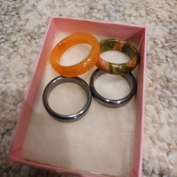 4 Gem Stone Rings. New