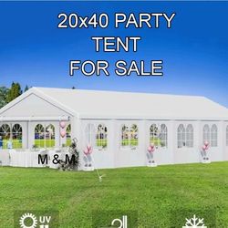 20'x40' Party Tent Heavy Duty Wedding Tent Event Shelter with Removable Sidewall Outdoor Gazebo Canopy for Birthday Party Wedding Event