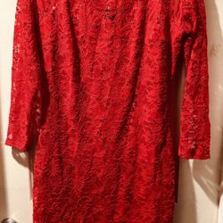 Cardolate Petite Red Lace Dress Size PL New