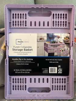 Purple Collapsable Storage Basket