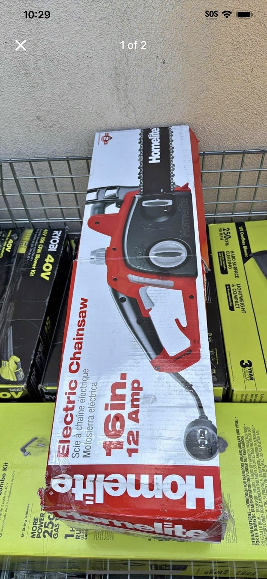 18Ga Homelite 16 inch electric chainsaw