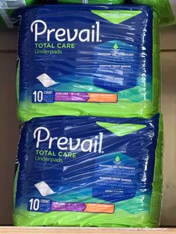 100 pcs Prevail Total Care Underpads XL 30” x 30”