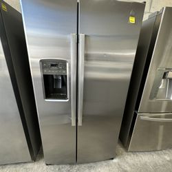 Ge Fridge Side By Side Stainless Steel 