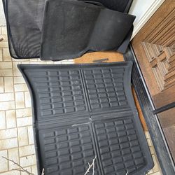 Tesla y front mats rear truck mats roof shade