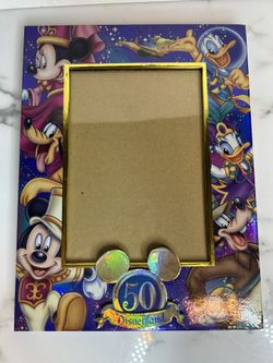 Disney Parks Disneyland 50th Anniversary Photo Frame Mickey & Minnie