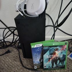Xbox Series X + headset and two games
