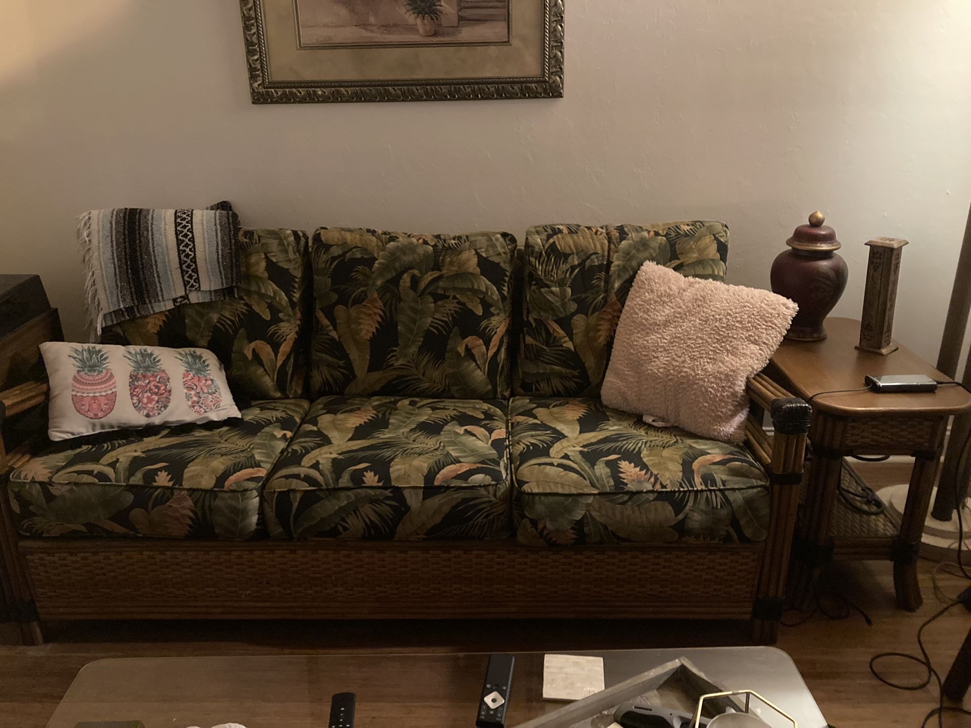 Tropical Sleeper Sofa - Must go today will take lowest price pick up only