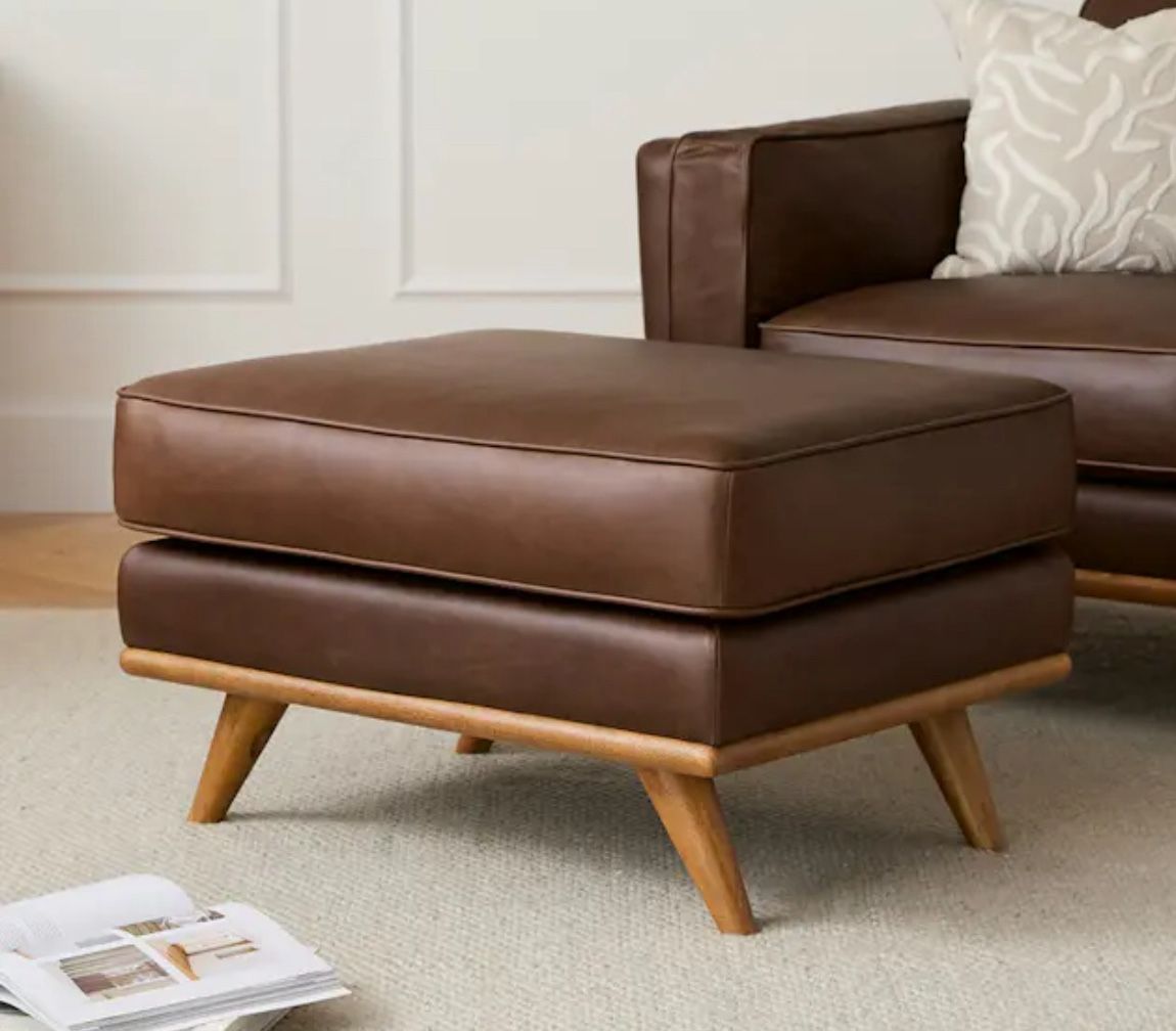 Brand New ARTICLE Leather ottoman