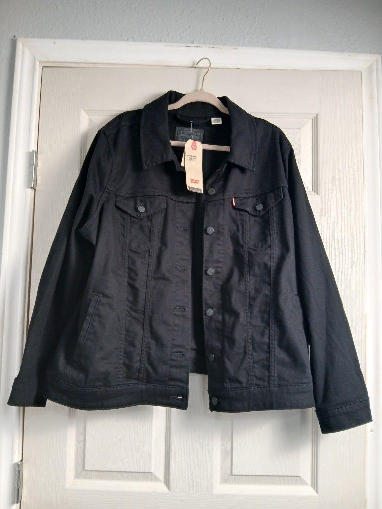 Levi’s Men's Trucker Black Jacket New With Tags Size 3X