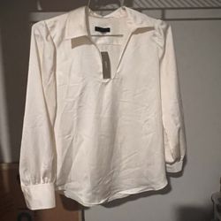 J. Crew Ivory Dress Shirt Size XS