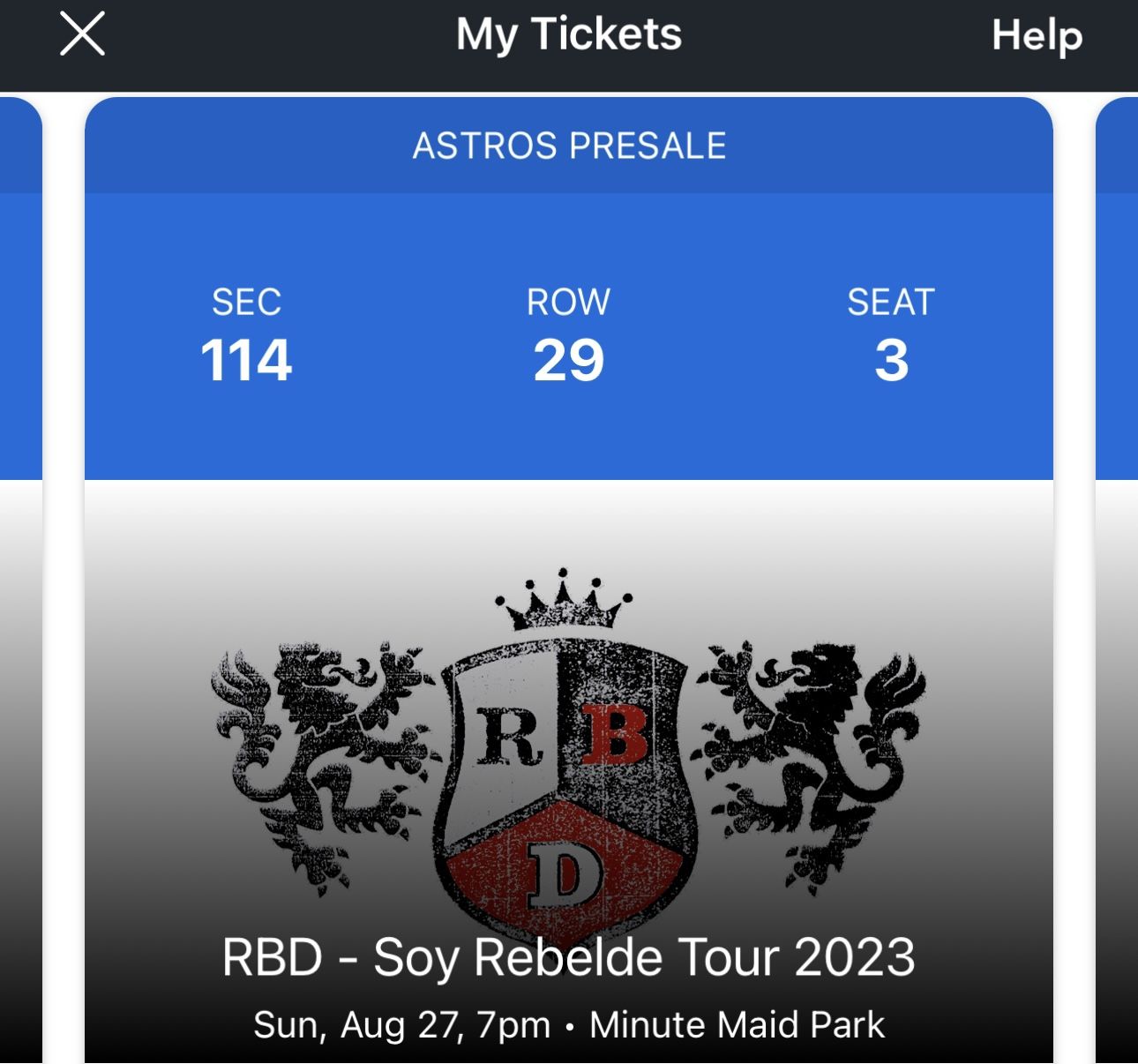 RBD Tickets!