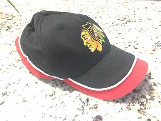 Adjustable Blackhawks Hat (Red/Black)