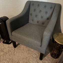 Blue Tufted Chair
