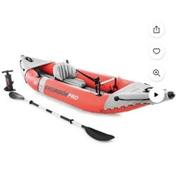 Intex Excursion Pro K1 Single Person Inflatable Fishing Kayak w/ Oar/Pump