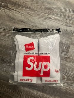 White Supreme Socks