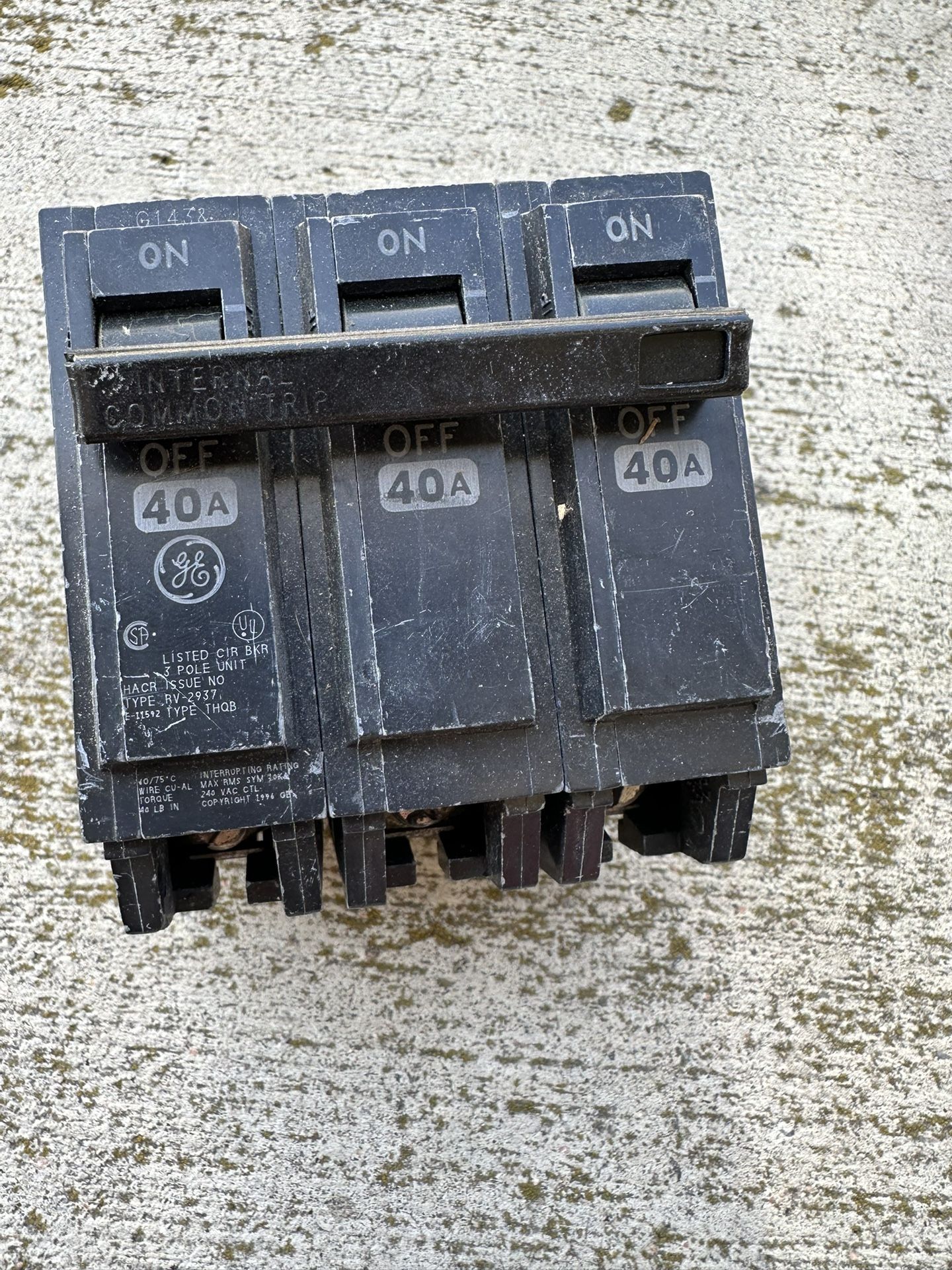 GE Type THQB Breaker