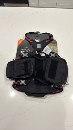 Dog Harness with Saddlebag Pouches – Large