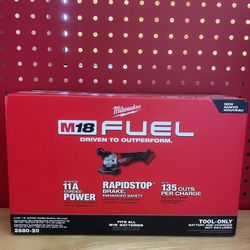 M18 Fuel 4-1/2”/5” Braking Grinder Paddle Switch, No-lock