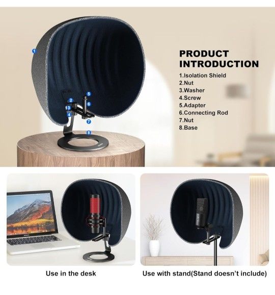 Microphone Isolation Shield - New
