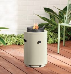 1lb Round LP Column Tabletop Fireplaces Tan - Room Essentials™