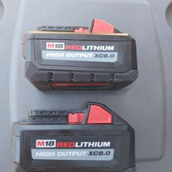 MILWAUKEE 18V LITHIUM BATTERYS XC 8.0 