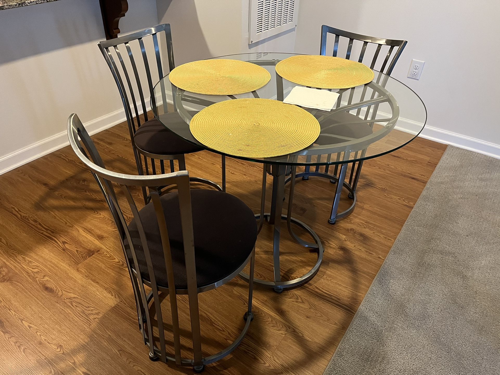 Round Glass Breakfast Table
