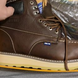 Cactus 627M-S Dark Brown Steel Toe Boots - Men's Size 11