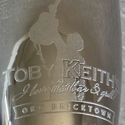 TOBY KEITH Shot Glass Oklahoma City "Whiskey For My Men..." Tall Glass - NEW