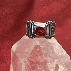 Red Stone Ring For Men
