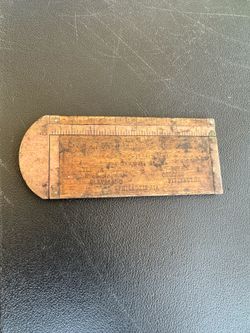 Antique B.F. Shaw Wooden Pocket Slide Rule Capacity Calculator Cleveland Philadelphia Pittsburgh