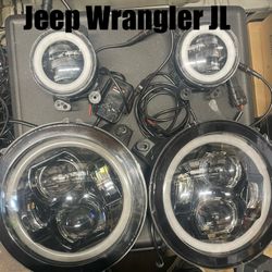 Headlights And Fog Lights Led With RGB Halos 