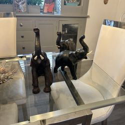 Vintage leather elephants