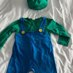 Super Mario bros. LUIGI Halloween COSTUME 
