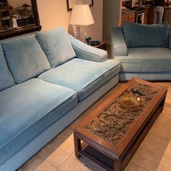 Large Sofa And Large Chair With Sofa Bed